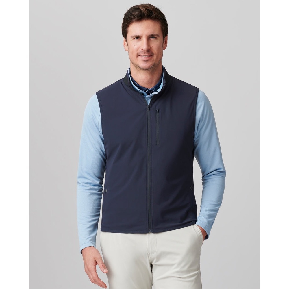 Rhone Courtside Vest True Navy Blue Mens XXL 101686-404 Full Zip Golf Activewear